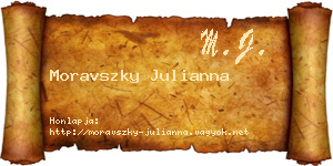 Moravszky Julianna névjegykártya